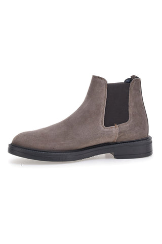 Taubengraue Stiefeletten aus echtem Leder mit elastischen Einsätzen von Pittarello Focus 1980