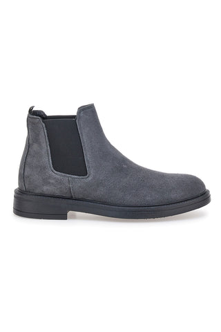 Pittarello Focus 1980 graue Stiefeletten aus echtem Leder mit elastischen Einsätzen