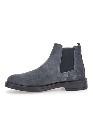 Pittarello Focus 1980 graue Stiefeletten aus echtem Leder mit elastischen Einsätzen