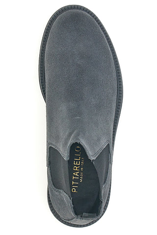 Pittarello Focus 1980 graue Stiefeletten aus echtem Leder mit elastischen Einsätzen