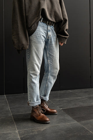 Braune Echtlederstiefel mit Pittarello 11-Stollensohle