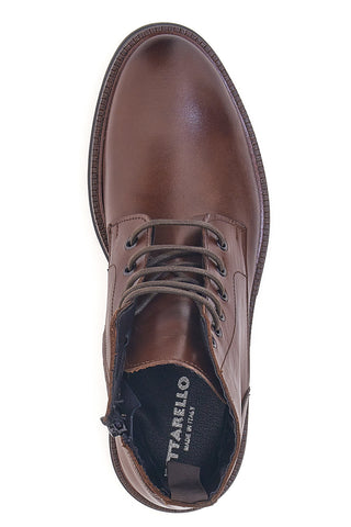 Braune Echtlederstiefel mit Pittarello 11-Stollensohle