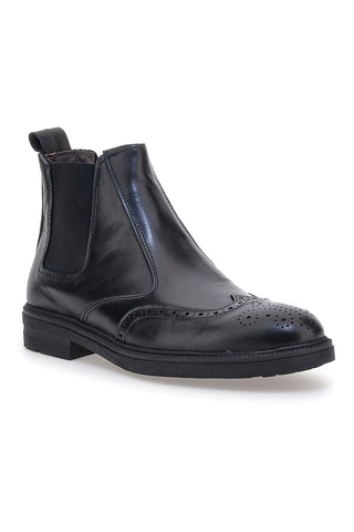 Stivaletti Beatles neri in pelle stile inglese con coda di rondine Pittarello 10