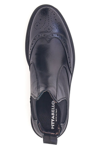 Stivaletti Beatles neri in pelle stile inglese con coda di rondine Pittarello 10