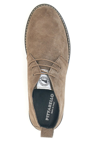 Polacchini taupe in camoscio con suola tono su tono Pittarello 2812