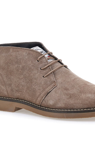 Polacchini taupe in camoscio con suola tono su tono Pittarello 2812