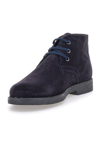 Polacchini blu in camoscio con bandierina tricolore Pittarello 2810