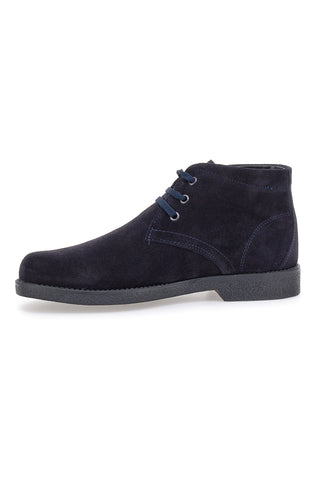 Polacchini blu in camoscio con bandierina tricolore Pittarello 2810