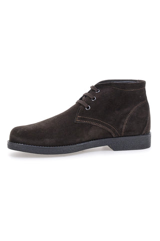 Pittarello 2810 Stiefeletten aus braunem Wildleder mit italienischer Flagge