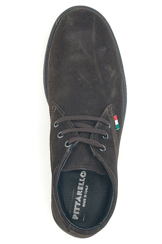 Polacchini marroni in camoscio con bandierina tricolore Pittarello 2810