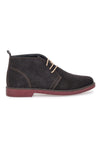 Braune Stiefeletten aus echtem Leder mit burgunderfarbener Sohle Pittarello 322
