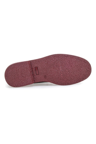 Braune Stiefeletten aus echtem Leder mit burgunderfarbener Sohle Pittarello 322