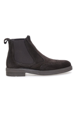 Pittarello 44 Braune Wildleder-Brogue-Beatles-Stiefel