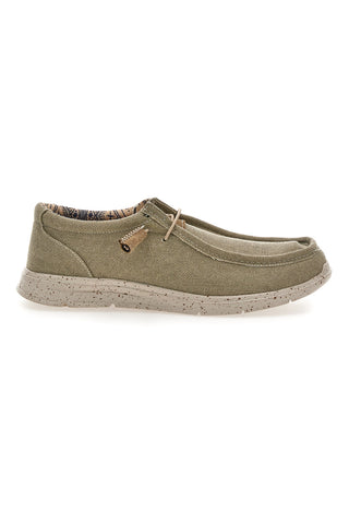 Herren Freizeitschuhe aus grünem Stoff Sevenoaks PK1147M