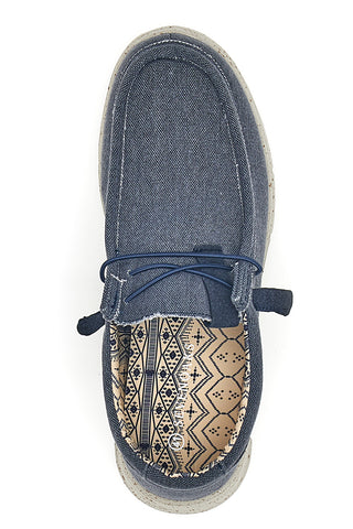 Sevenoaks PK1147L blau Stoff lässig Herrenschuhe