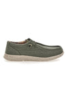 Herren Freizeitschuhe aus grünem Stoff Sevenoaks PK1147O