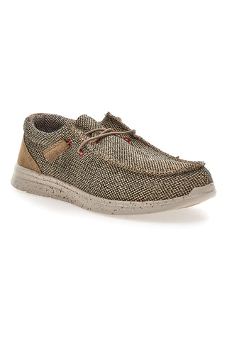 Herren Freizeitschuhe dunkelbeige Stoff Sevenoaks PK1118H