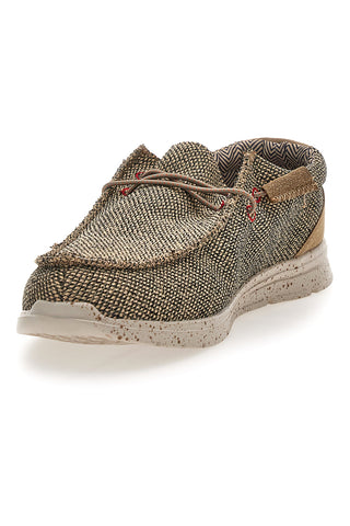 Herren Freizeitschuhe dunkelbeige Stoff Sevenoaks PK1118H