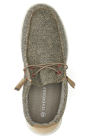 Herren Freizeitschuhe dunkelbeige Stoff Sevenoaks PK1118H