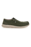 Herren Freizeitschuhe aus grünem Stoff Sevenoaks PK1118I