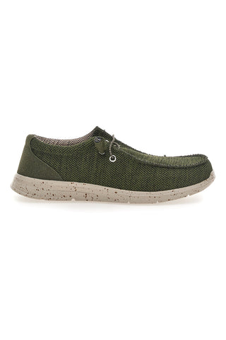 Herren Freizeitschuhe aus grünem Stoff Sevenoaks PK1118I