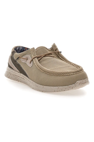 Herren Casual Beige Stoff Schuhe Sevenoaks PK6318A