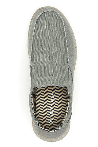 Herren grau Sevenoaks Stoff Mokassins PK6243D