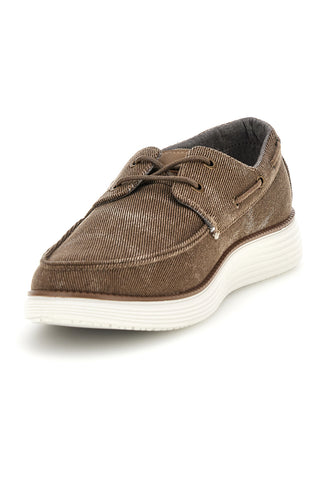 Braune Loafer mit Schnürsenkeln und kontrastierender Sohle Max Dillan 3BF136524