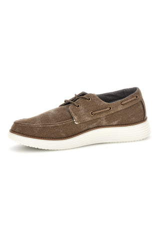 Braune Loafer mit Schnürsenkeln und kontrastierender Sohle Max Dillan 3BF136524