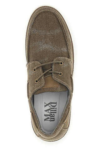 Braune Loafer mit Schnürsenkeln und kontrastierender Sohle Max Dillan 3BF136524
