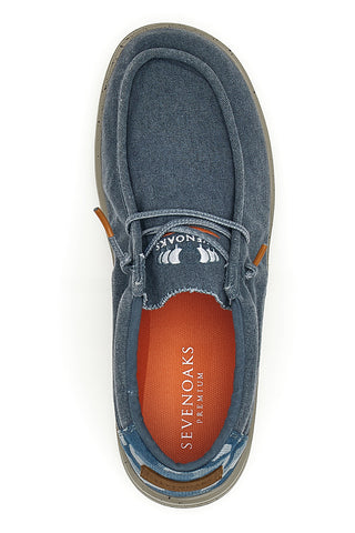 Sevenoaks Blau Stoff Slipper YH25073