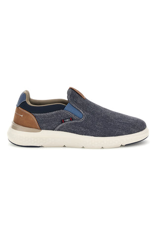 Mocassini blu slip on con suoletta estraibile Sevenoaks YH25129