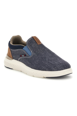 Mocassini blu slip on con suoletta estraibile Sevenoaks YH25129