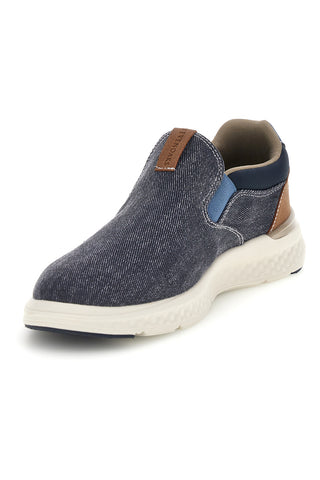 Mocassini blu slip on con suoletta estraibile Sevenoaks YH25129