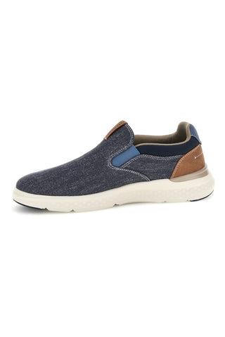 Mocassini blu slip on con suoletta estraibile Sevenoaks YH25129