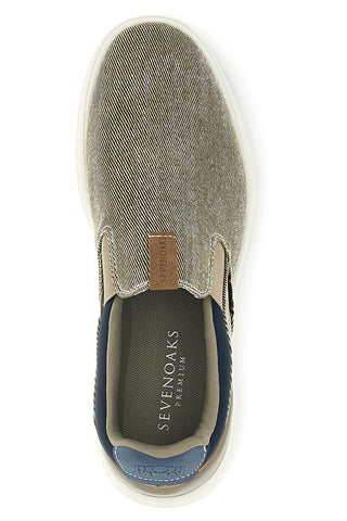 Mocassini beige in tessuto con suoletta estraibile Sevenoaks YH25129