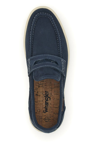Wrangler blau Stoff Mokassins 2026103527F