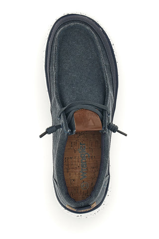 Blaue Mokassins aus Wrangler-Stoff 2026103629Y