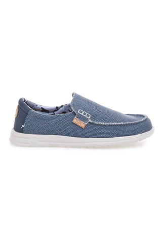 Scarpe slip on blu in tessuto Route 66 RO41817