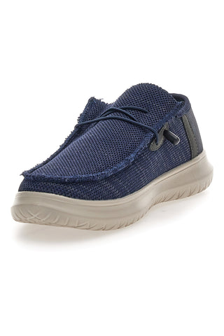 Scarpe slip on blu in tessuto Route 66 RO51803
