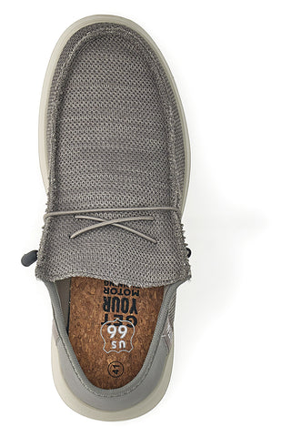 Scarpe slip on grigio in tessuto Route 66 RO51803