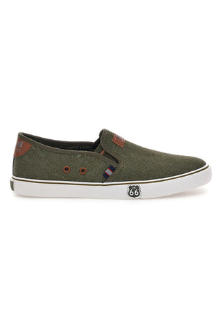 Sneakers verde scuro slip-on Route 66 RO01805
