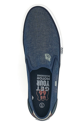 Sneakers blu slip-on Route 66 RO21808
