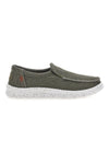 Grüne Stoffslipper mit leichter Max Dillan-Sohle MXM4181G01