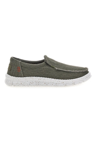Grüne Stoffslipper mit leichter Max Dillan-Sohle MXM4181G01