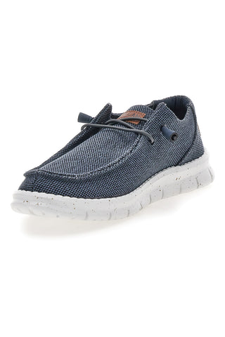 Blaue Stoff Slipper mit Schnürsenkeln Max dillan MELIS CVS