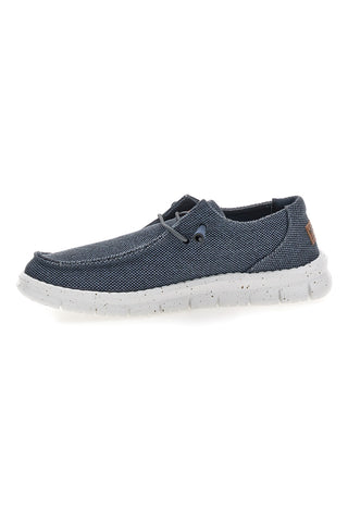 Blaue Stoff Slipper mit Schnürsenkeln Max dillan MELIS CVS