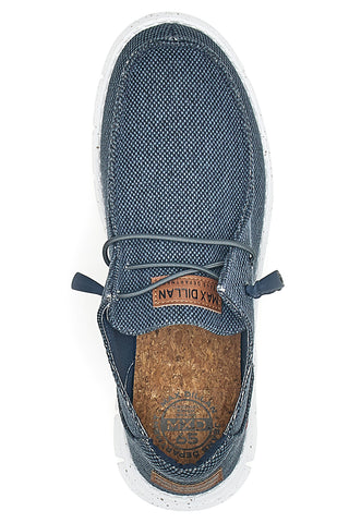Blaue Stoff Slipper mit Schnürsenkeln Max dillan MELIS CVS