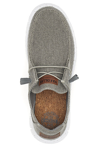 Mocassini color cemento in tessuto con lacci Max dillan MELIS CVS