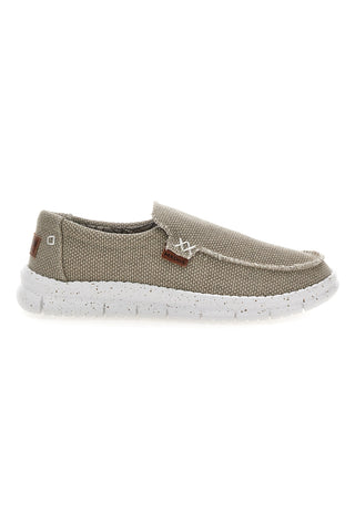 Beige Stoff Slipper mit heller Sohle Max dillan MXM419907